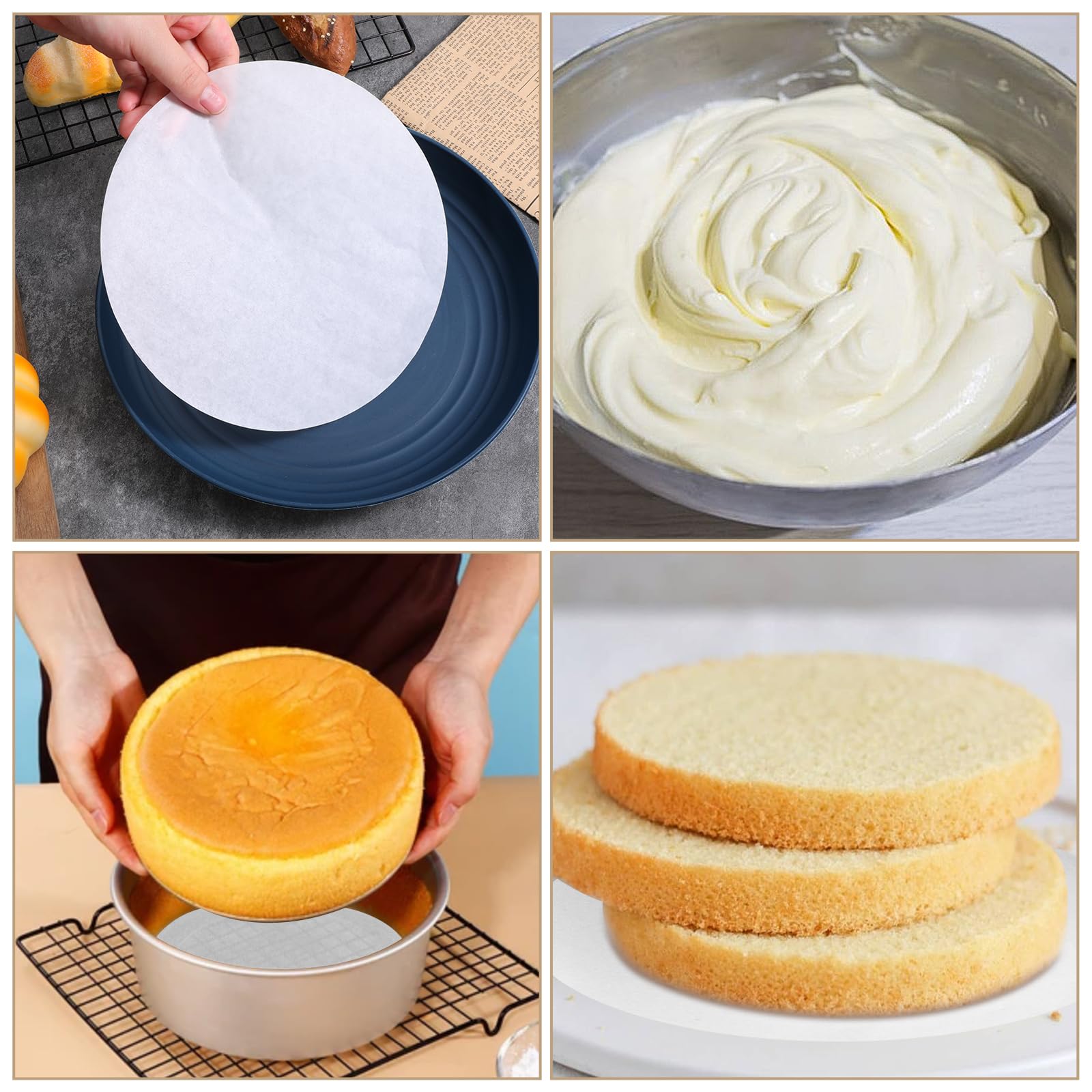 150 sheets round baking paper image
