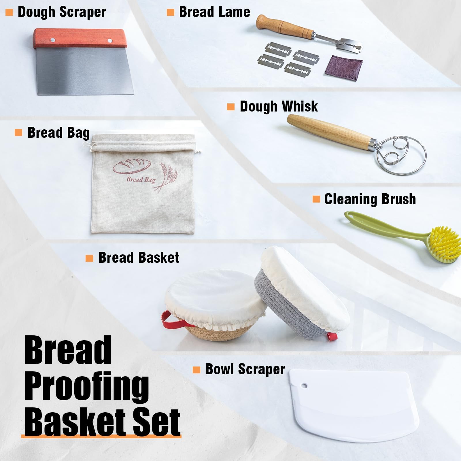 Round 7.5 inch Banneton bread proofing basket from kit