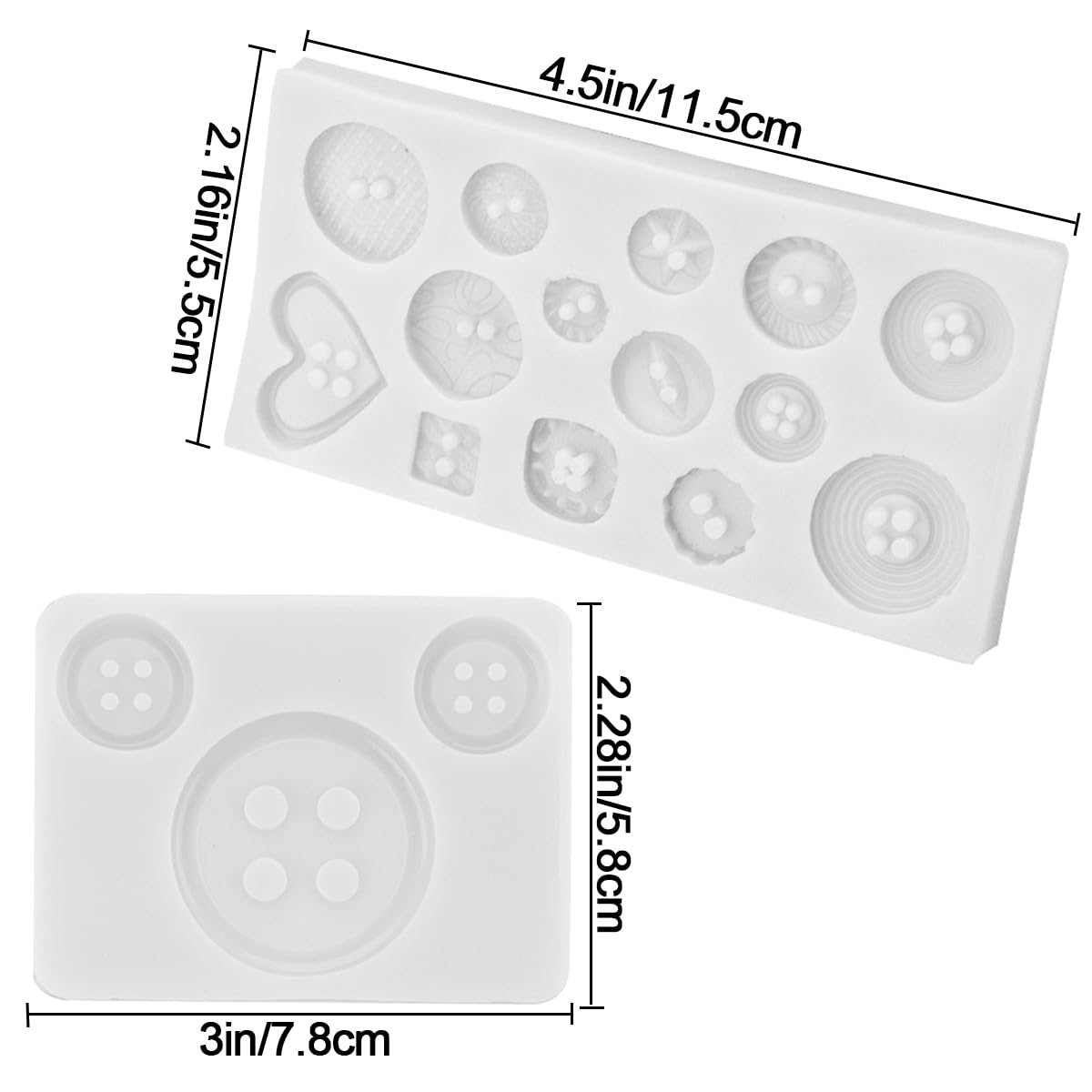 round button shape fondant silicone mold for cake decoration