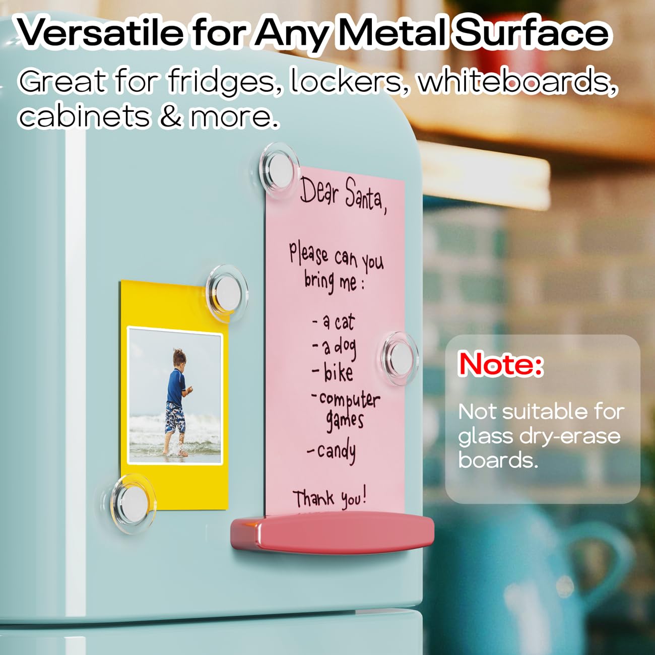 Durable round magnets with clear housing