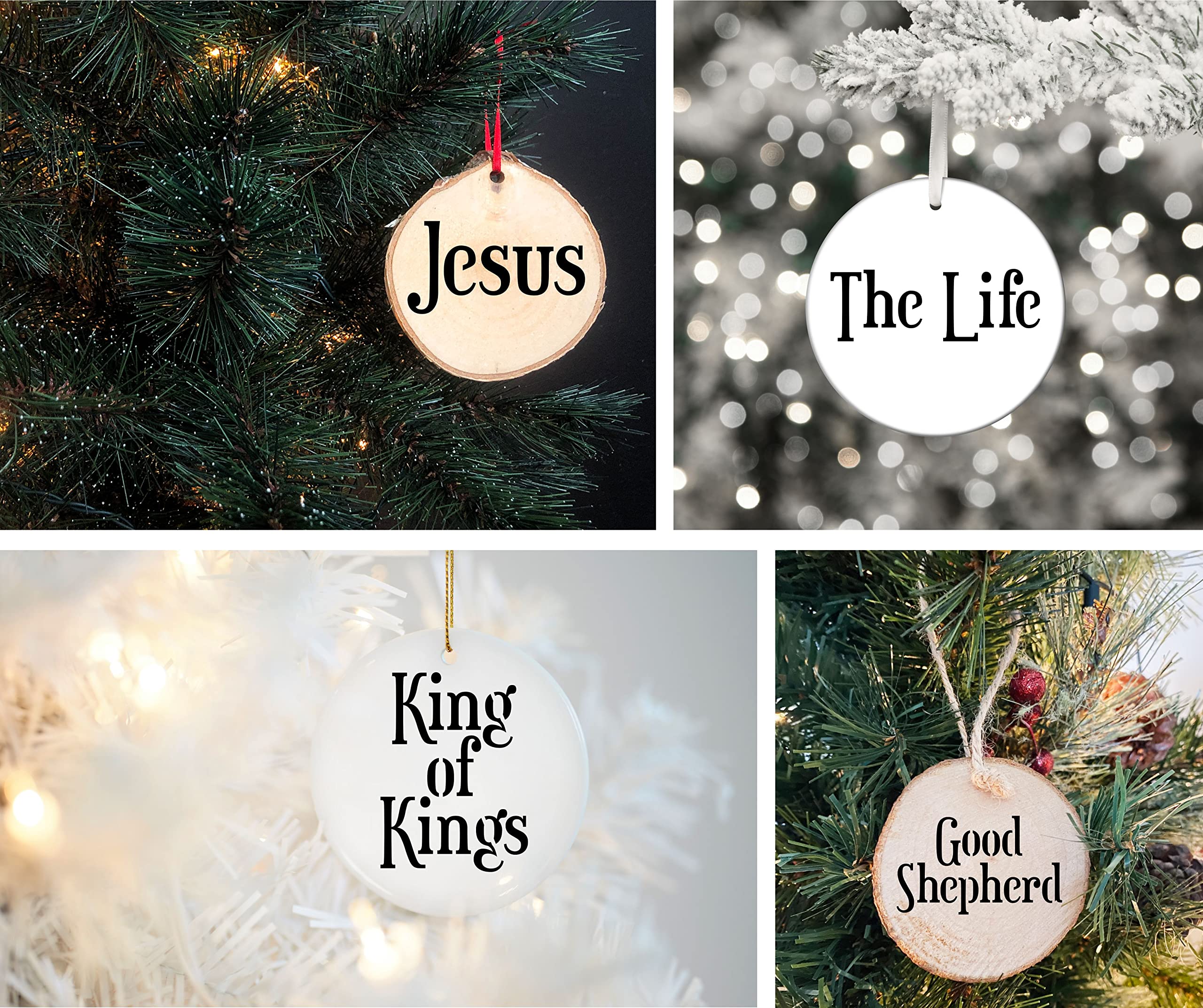 Durable 14 mil clear plastic stencil for painting Names of Jesus Christ design