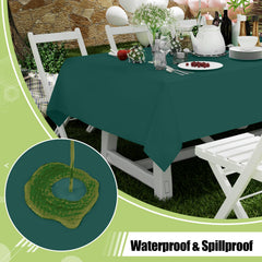 84 inch round waterproof plastic tablecloth in green
