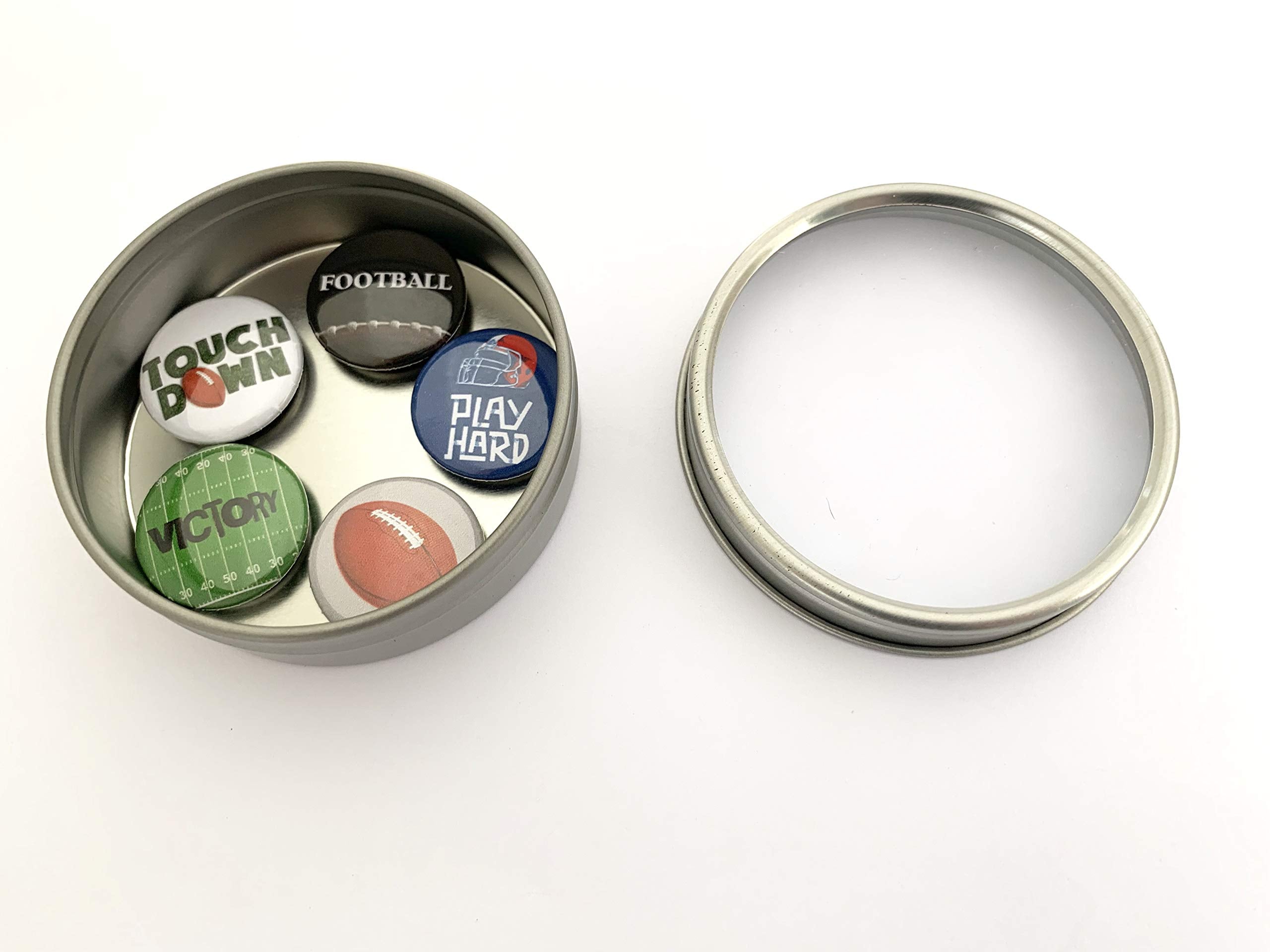 Each magnet is 1 inch in diameter with a protective mylar cover