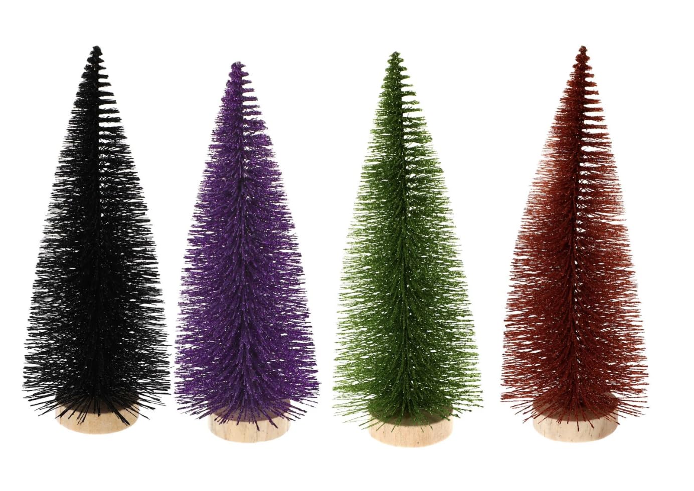 Bottle brush tree decor for Halloween and Christmas 8in height