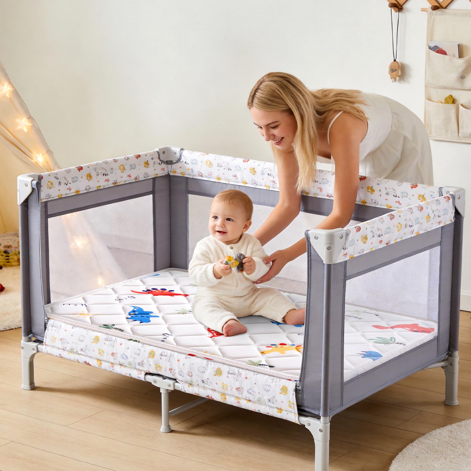 Double-sided Pack N Play mattress suitable for both sides