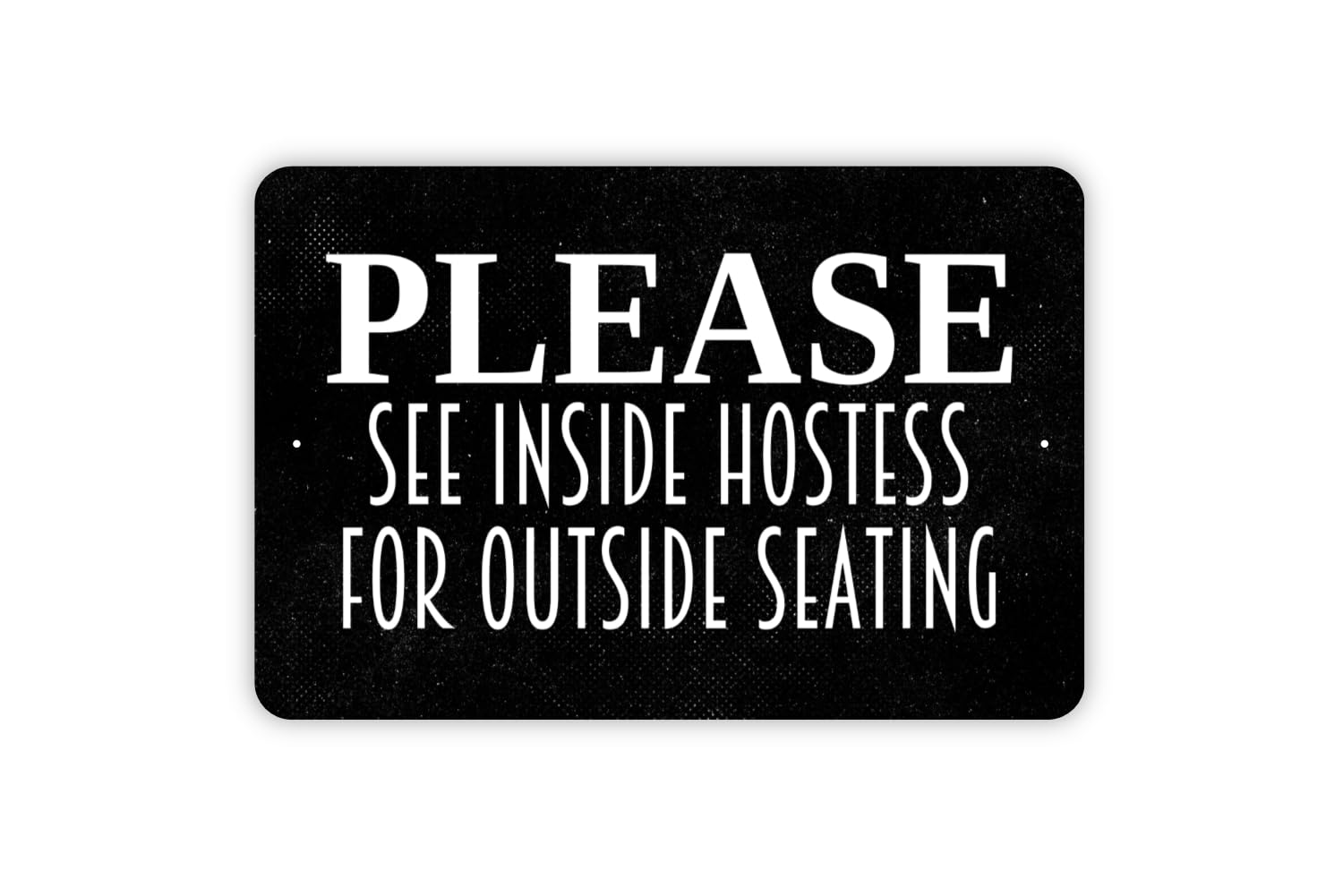 Rounded corners metal tin sign for decor