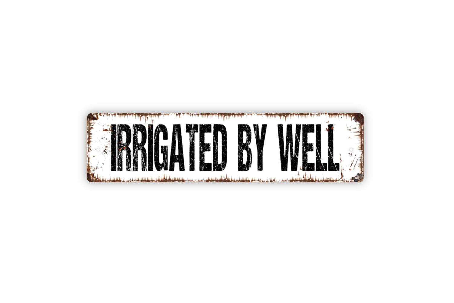 Thin lightweight metal sign designed for easy hanging