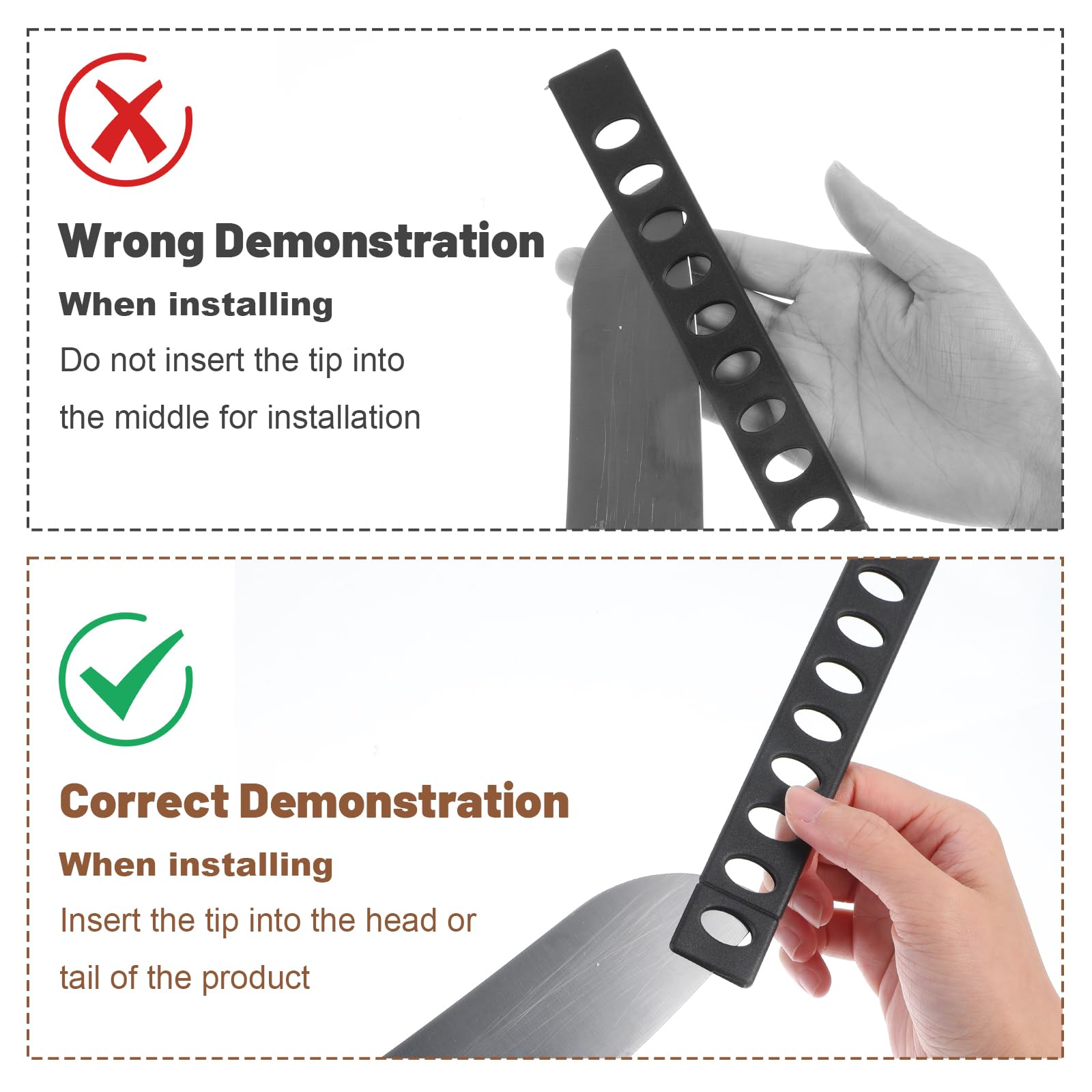 Rounded edge knife guard for safe handling