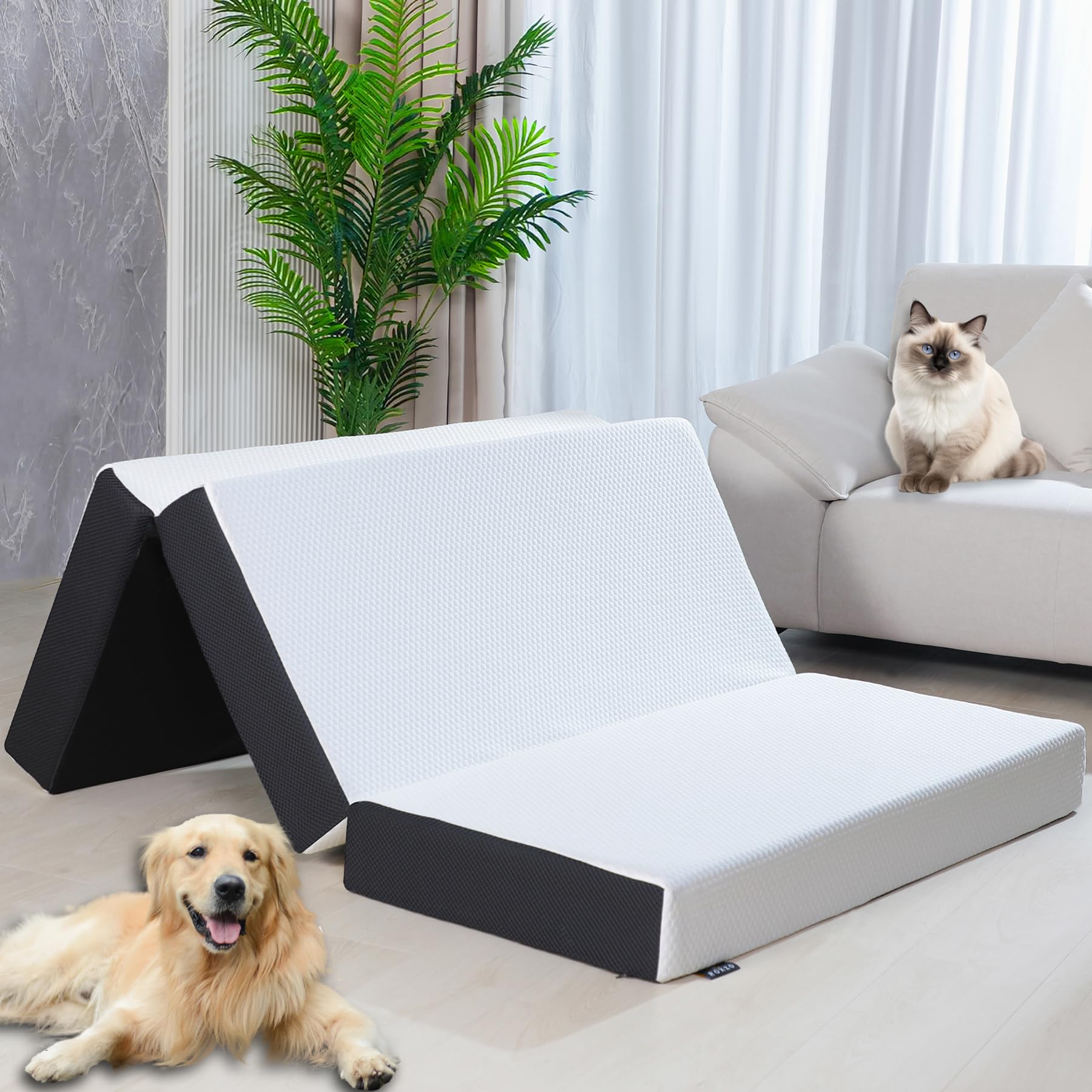 Roxzo folding mattress queen size front view