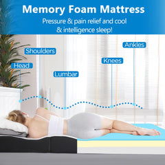 2 inch gel memory foam middle layer for pressure relief