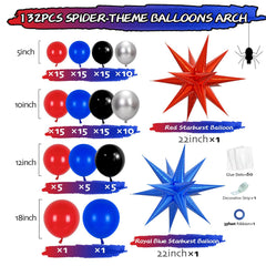 royal blue balloons in 18in 12in 10in 5in sizes for arch kit
