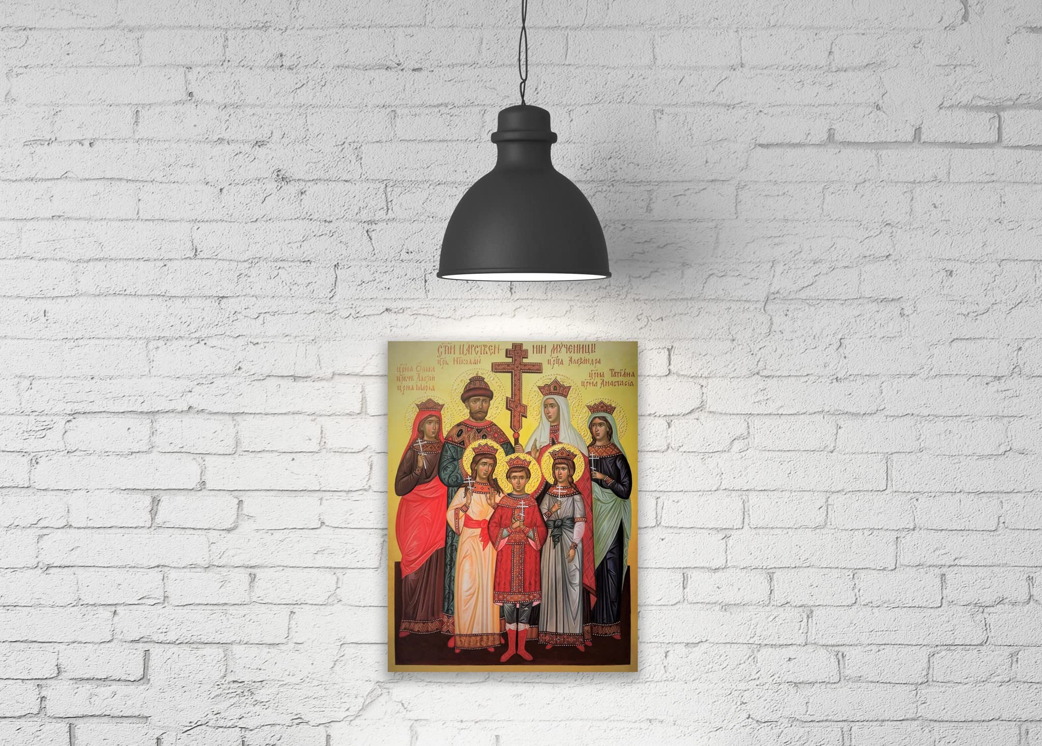 Byzantine iconography on archival quality matte canvas