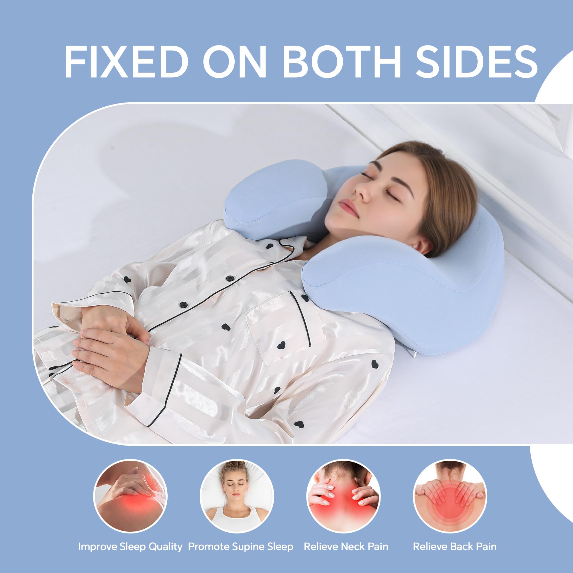 Memory foam beauty pillow material and cover detail