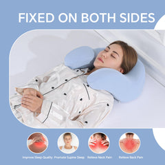 Memory foam beauty pillow material and cover detail