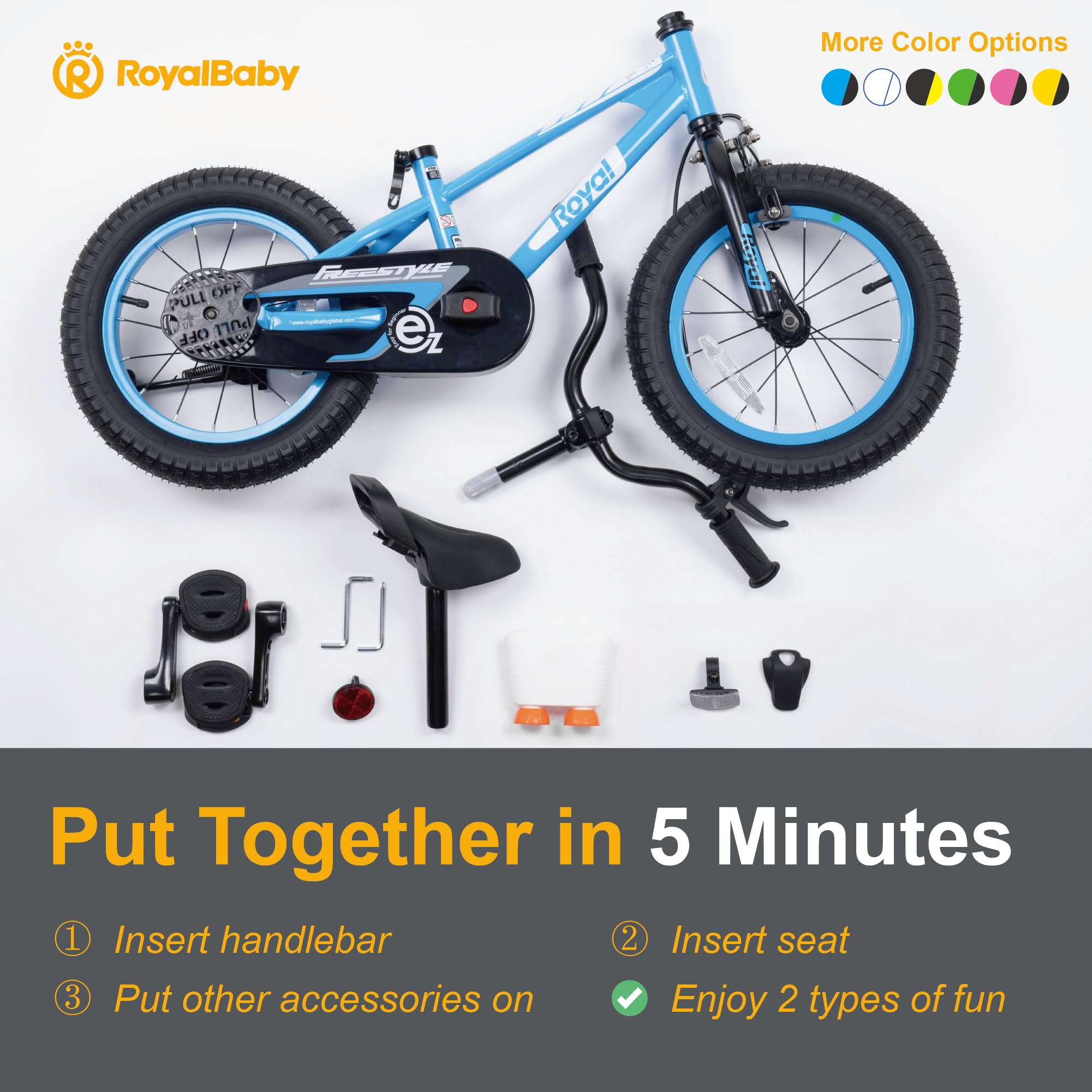 RoyalBaby EZ convertible bicycle design