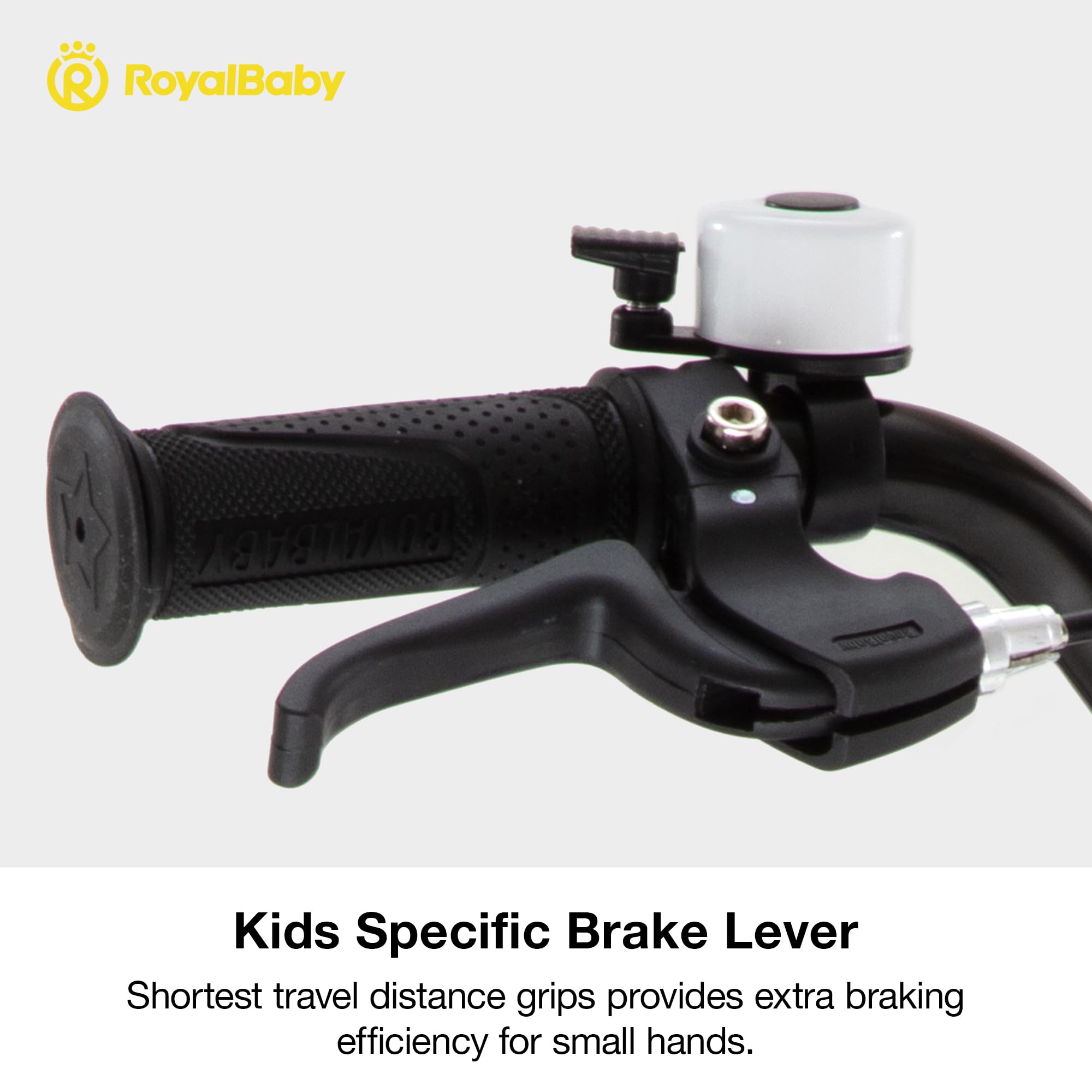 Shortest travel distance grips on RoyalBaby bike