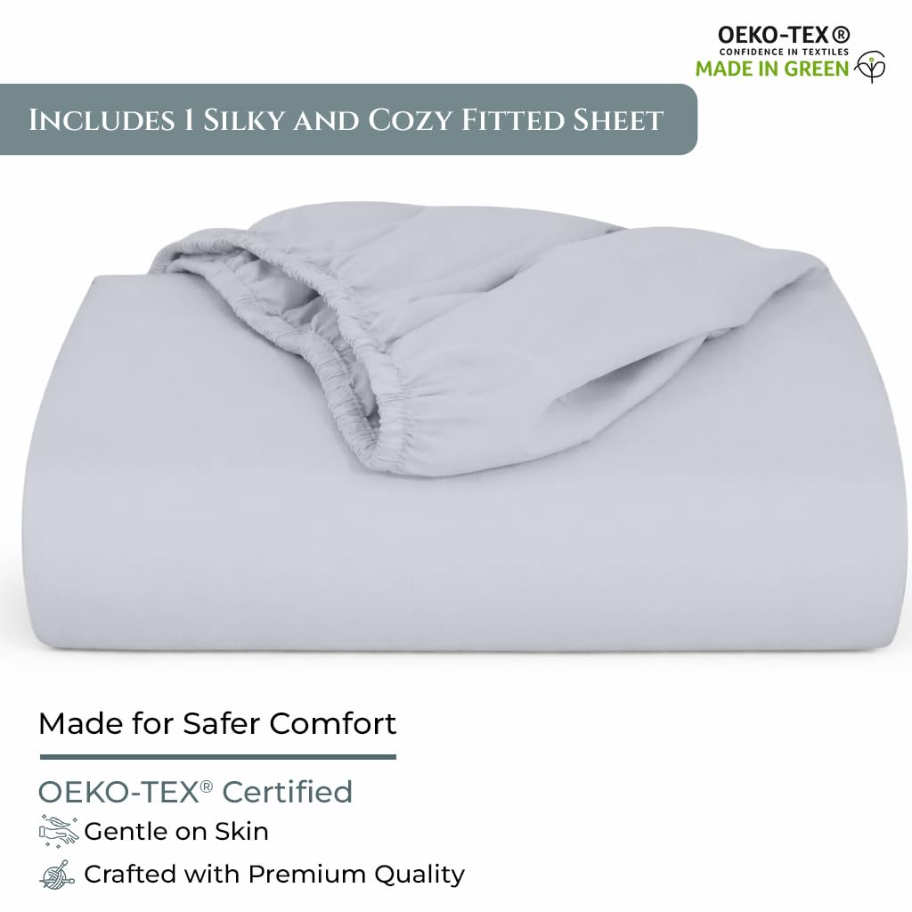 Sateen weave texture on Royale Linens fitted sheet