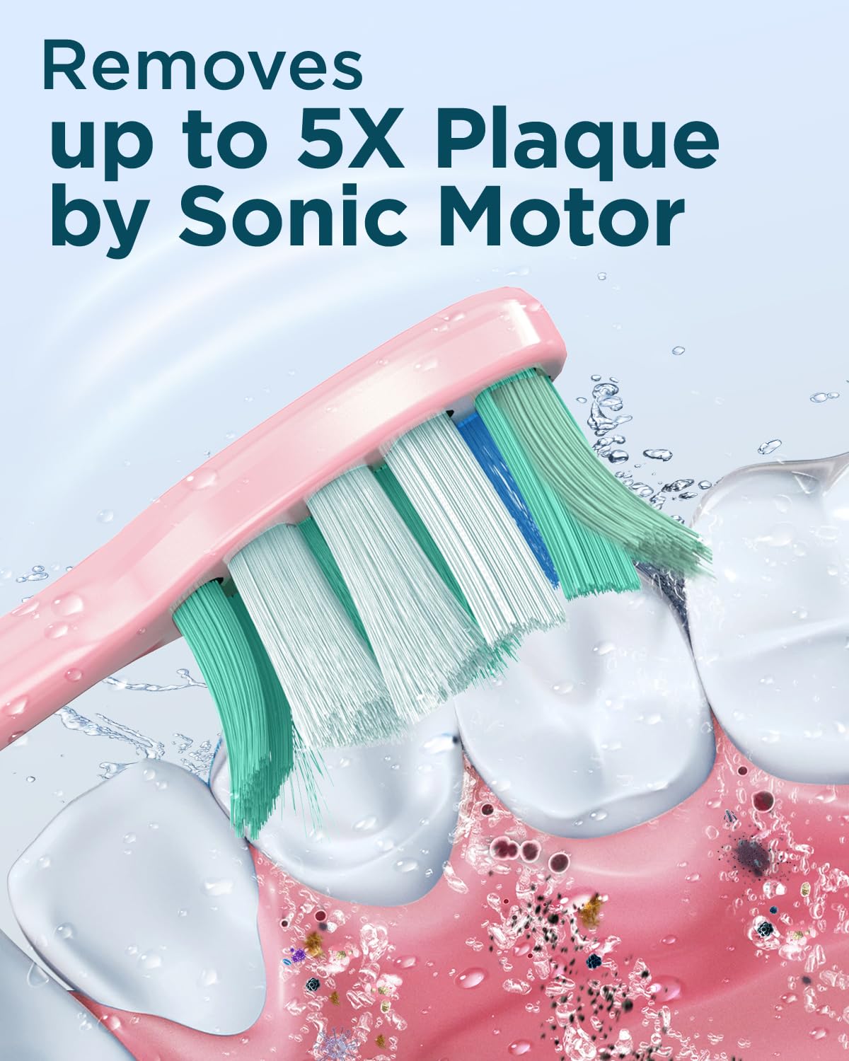 Rtauys M5 toothbrush with 8 brush heads included