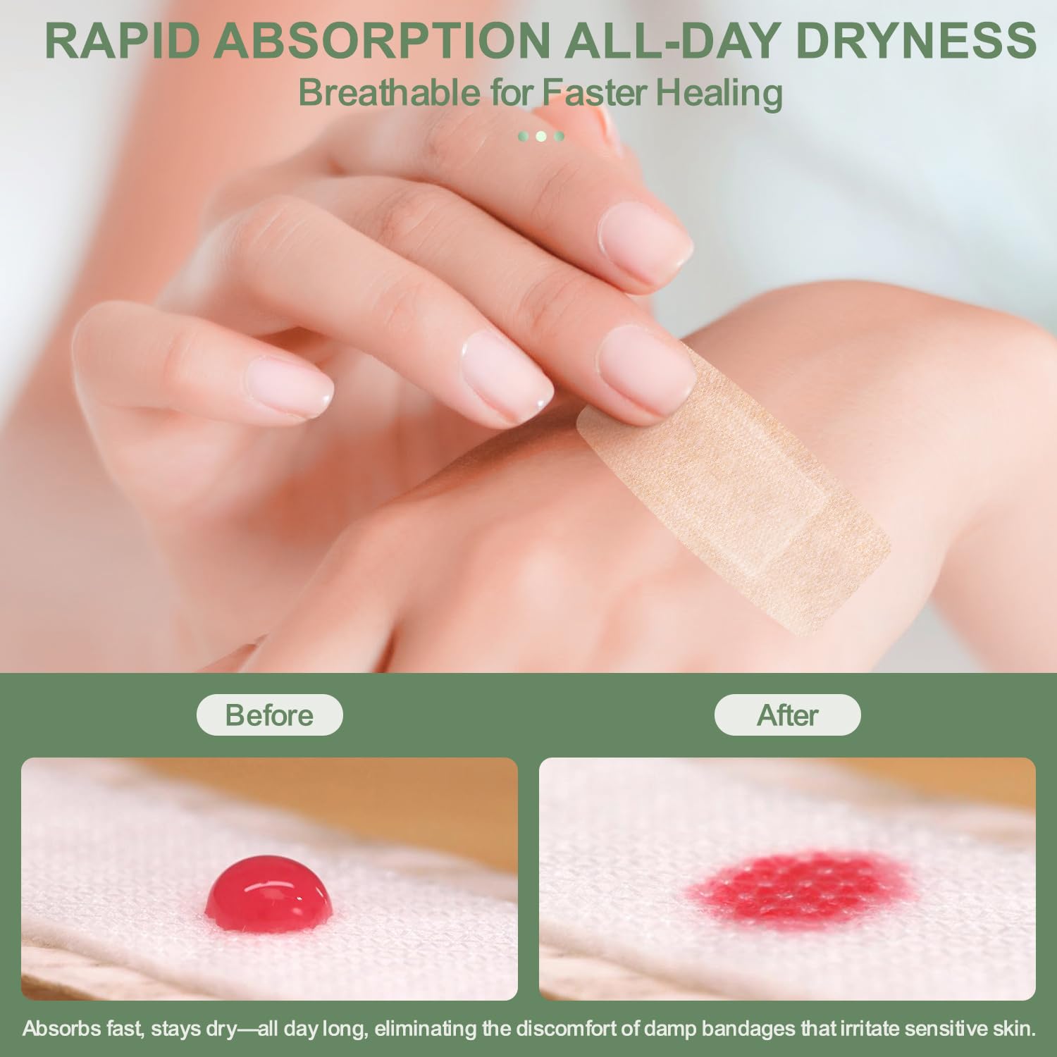 Non-stick absorbent pad silicone bandages image