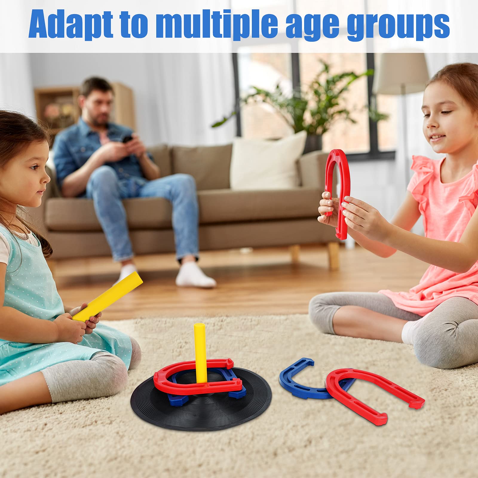 Rubber mats included for safe play surfaces