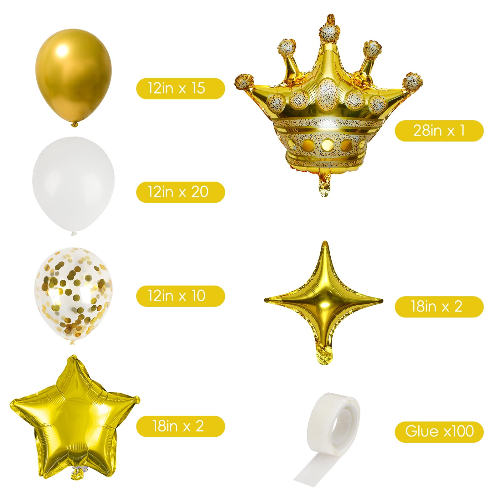 RUBFAC crown balloon 28 inches image