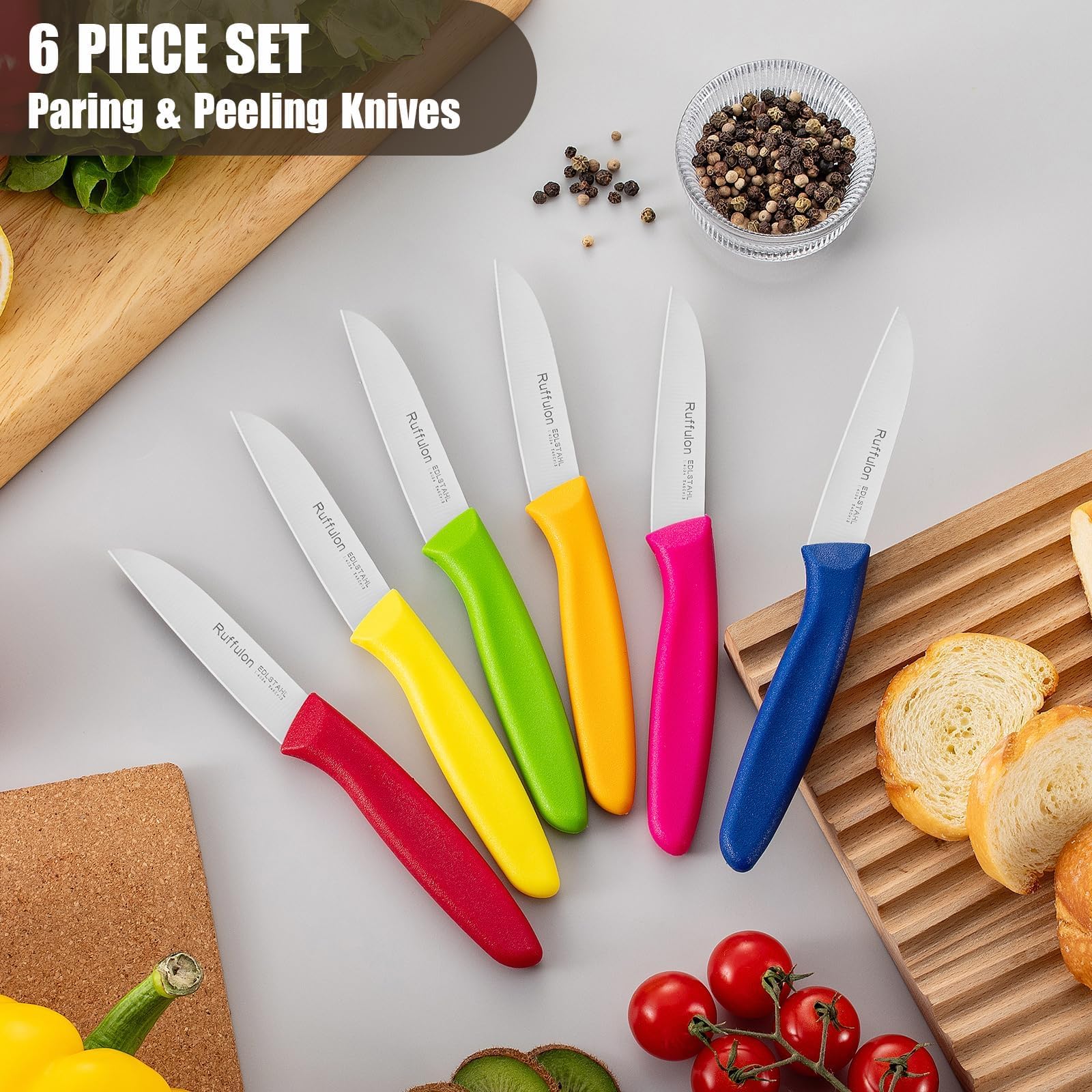 Ruffulon colorful paring knife set image