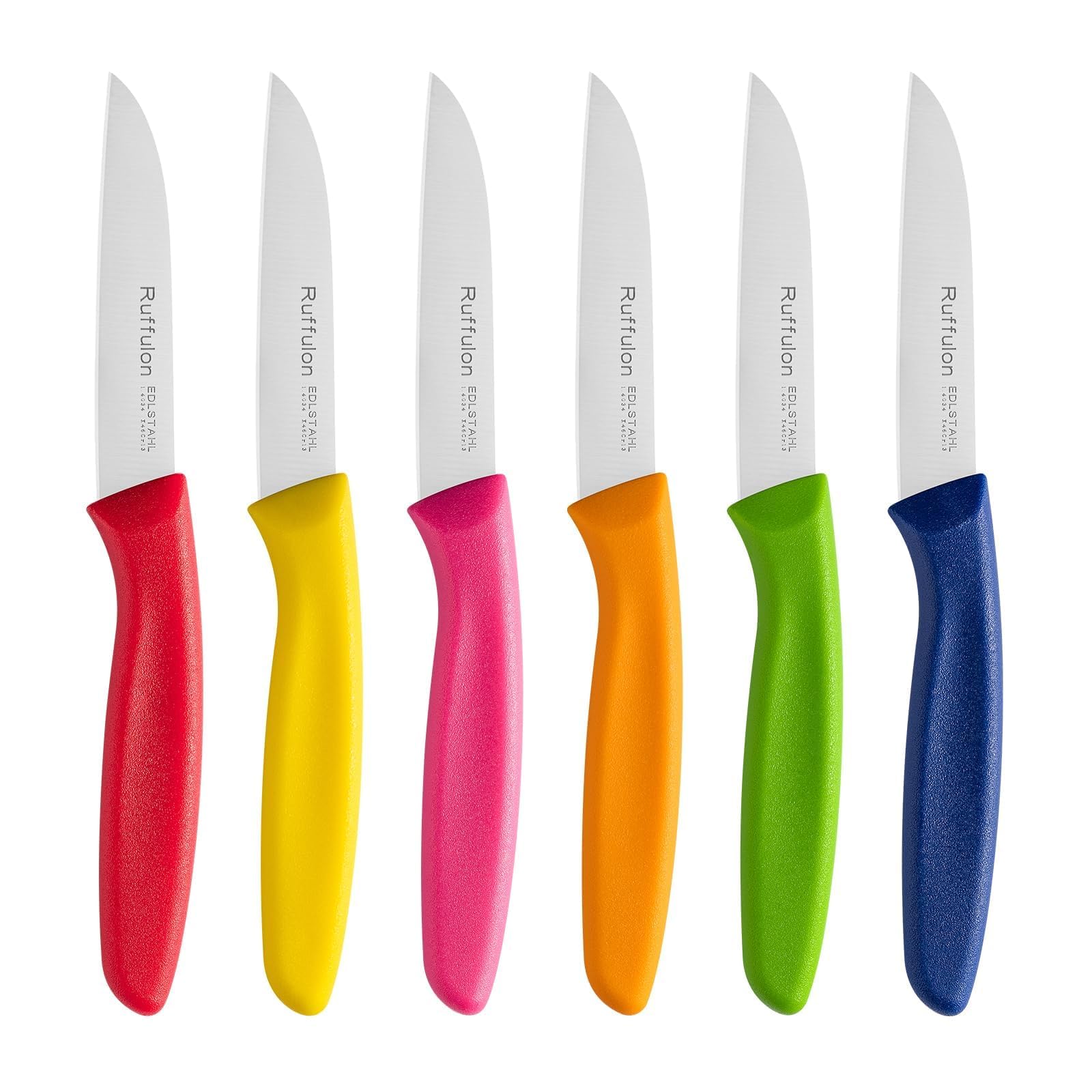 Ruffulon stainless steel paring knife set 6 pieces product image