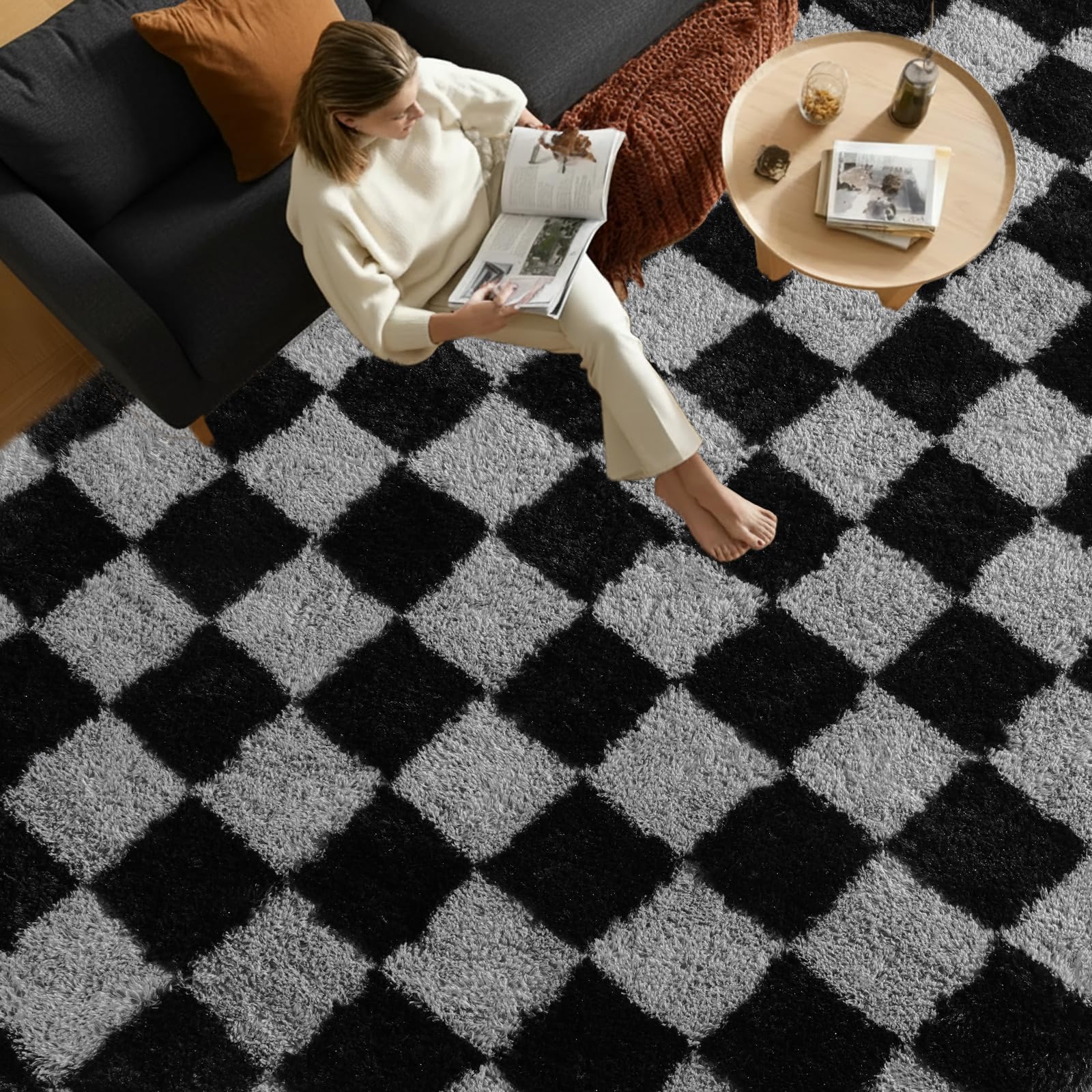 6x9 living room bedroom rug in modern decor