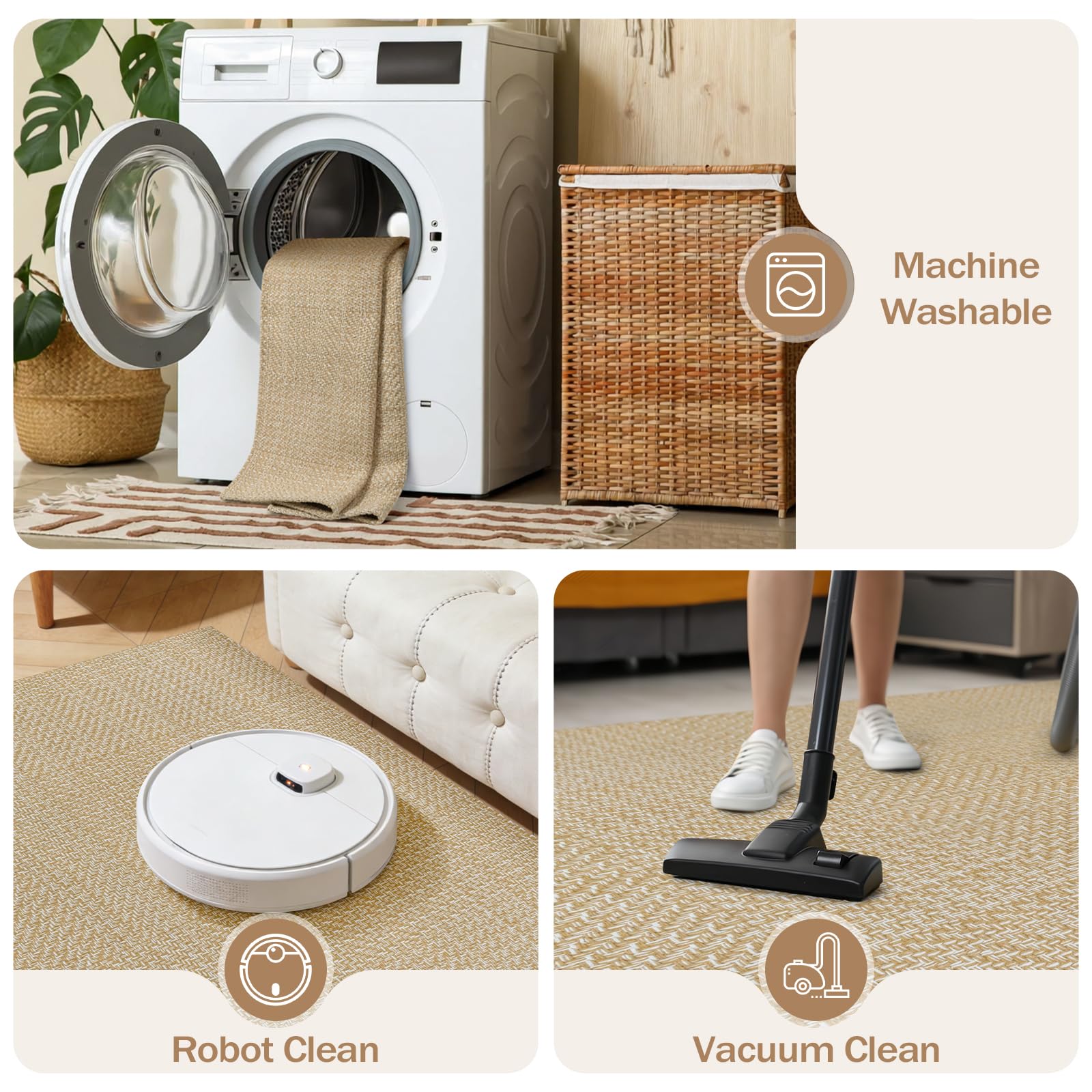 Machine washable Rugalia entryway rug cleaning process