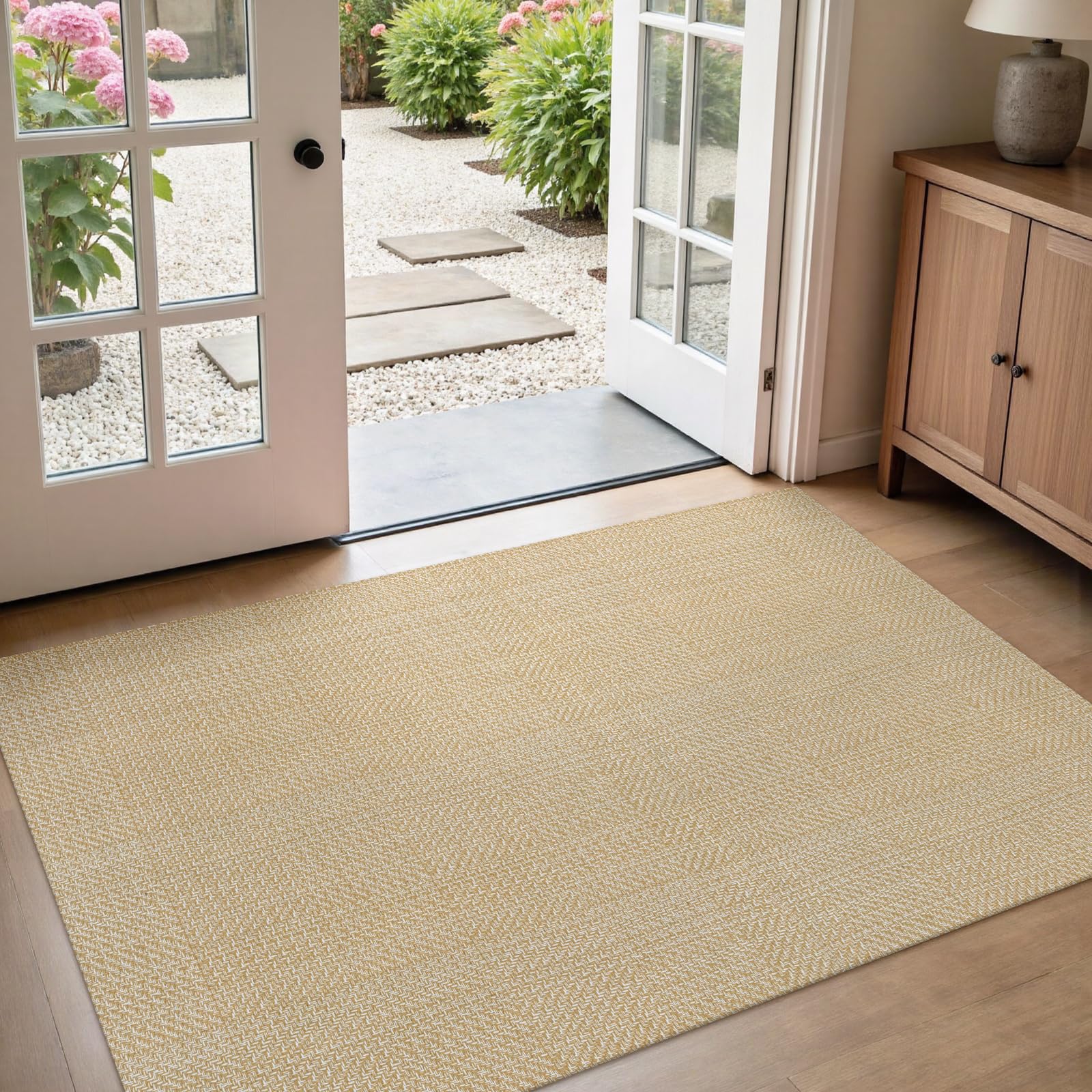 Versatile Rugalia entryway rug for multiple rooms
