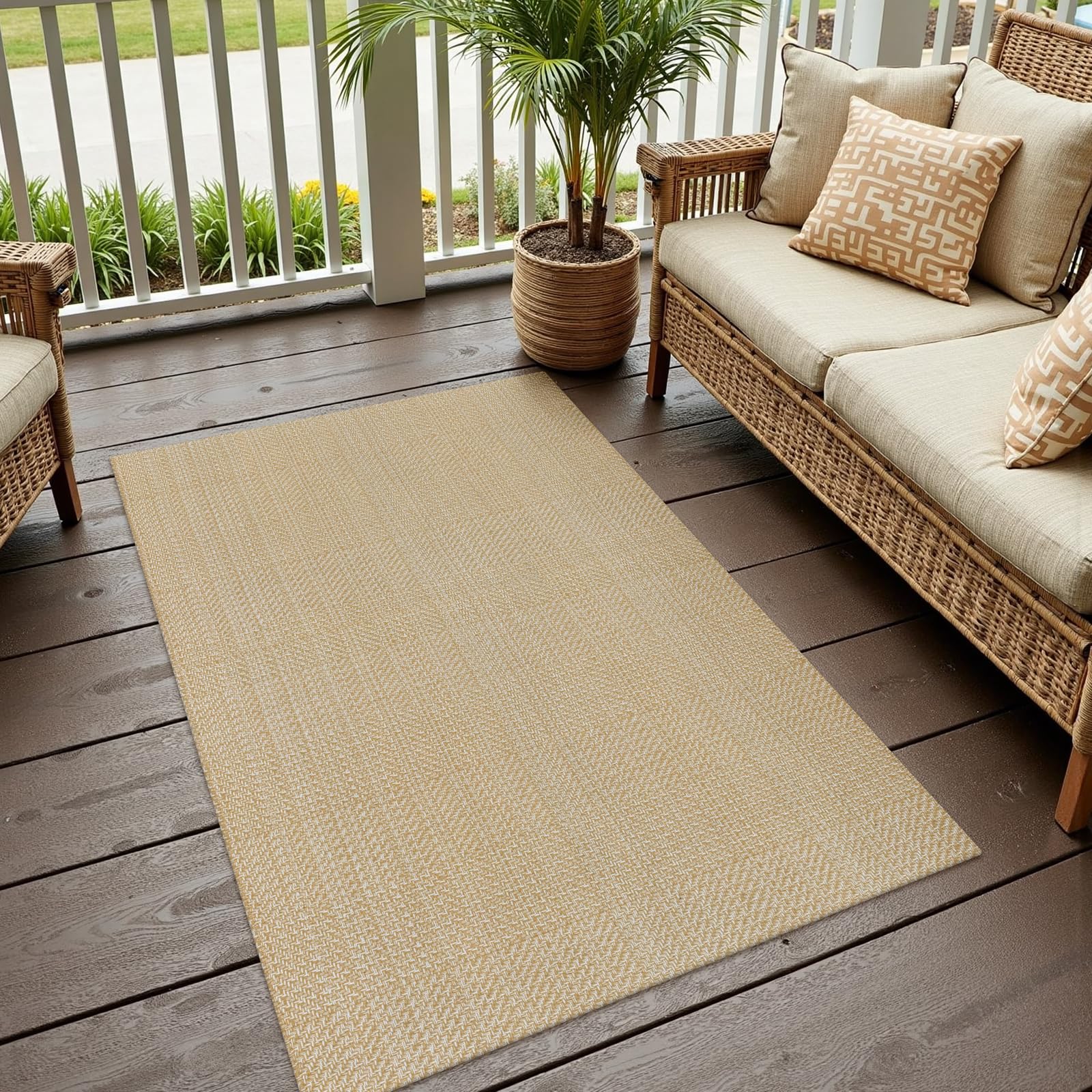 3x5 Rugalia cotton blend indoor outdoor doormat