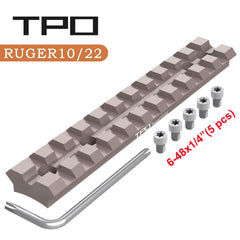 Ruger 10/22 rail mount with 11-slot rail and screws