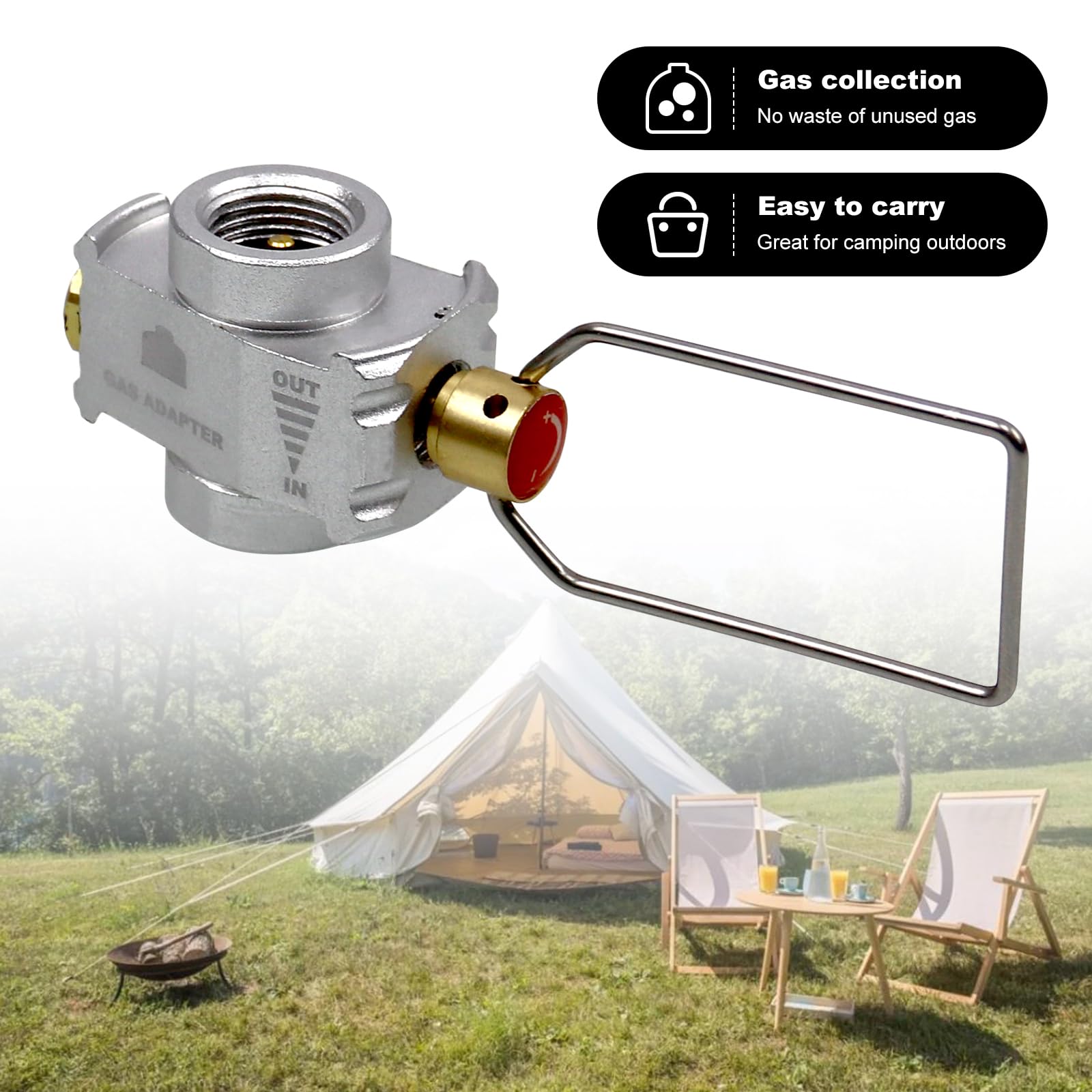 Portable outdoor gas saver for camping and backpacking