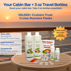 Rum Runners cruise kit two 3 oz travel bottles