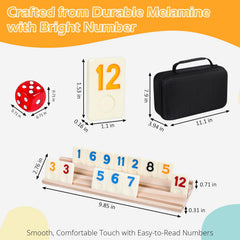 Wooden racks for Rummy Cube Set with soft felt bottoms