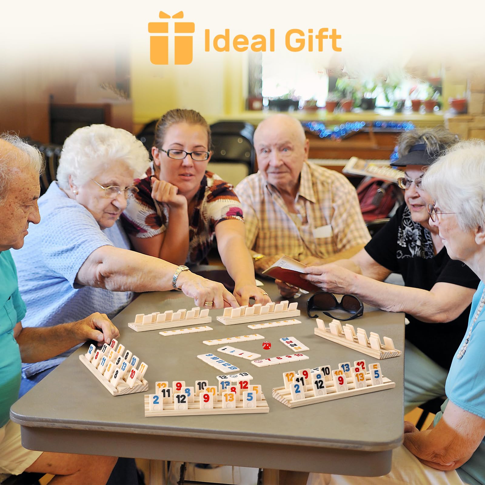 Rummy travel game set includes dice and instruction