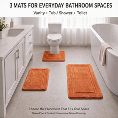 RUN HELIX memory foam U-shaped toilet mat 20x20 orange