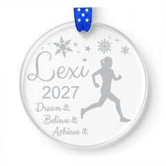 Runner Ornament 3 inch acrylic ornament