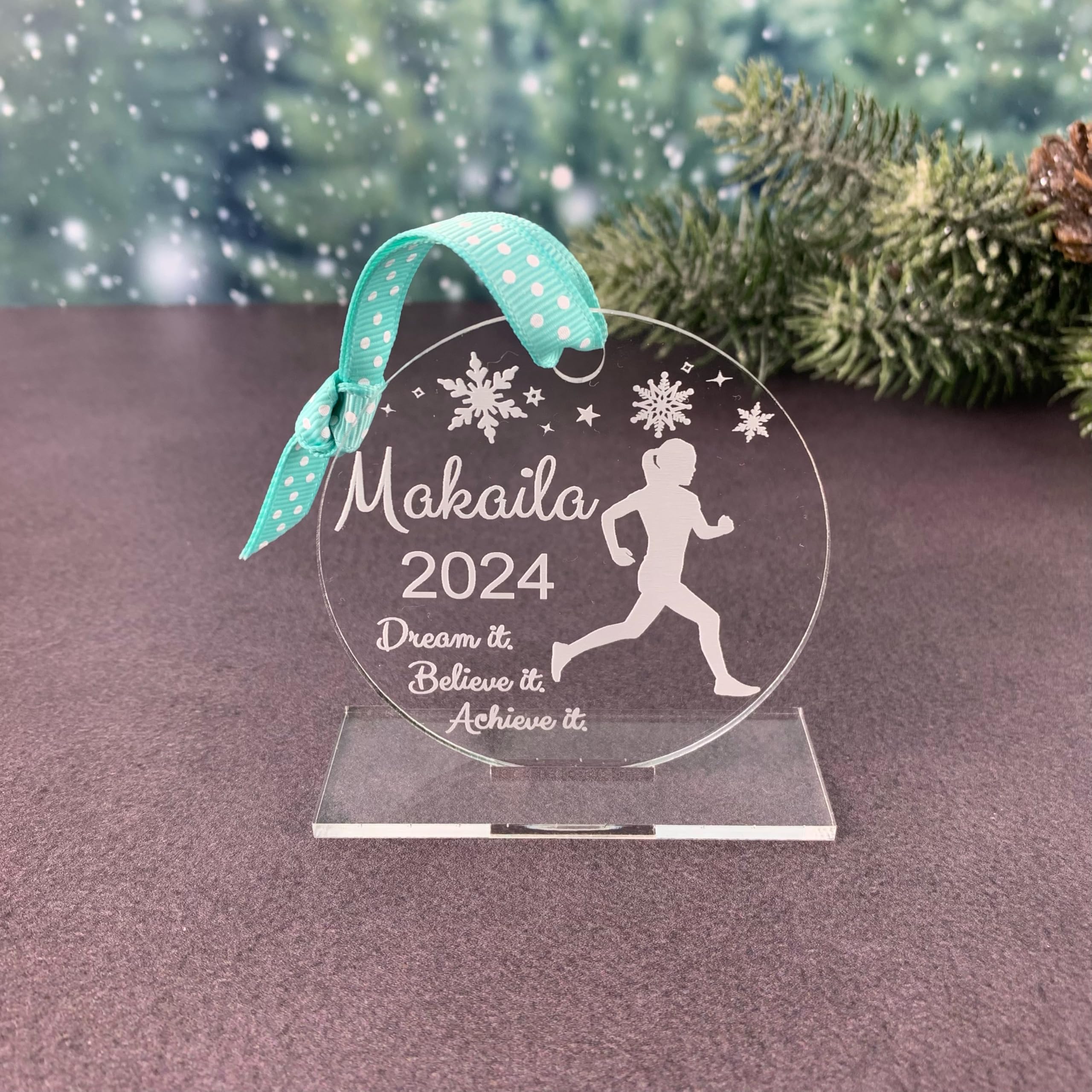Personalized runner ornament for runners