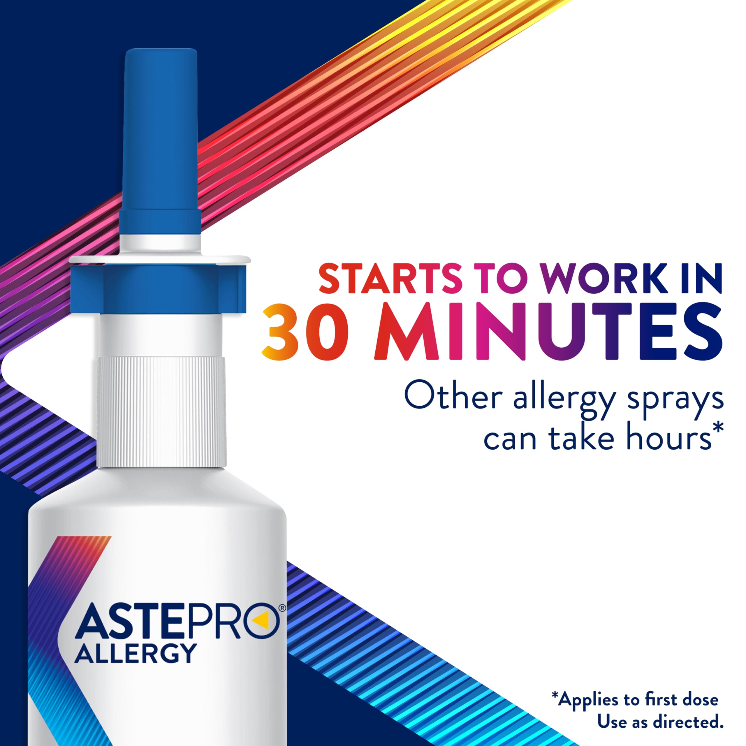 Nasal congestion relief with Astepro spray