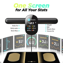 8-electrode digital bathroom scale with hands and feet electrodes