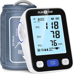 Runstar upper arm blood pressure monitor front view