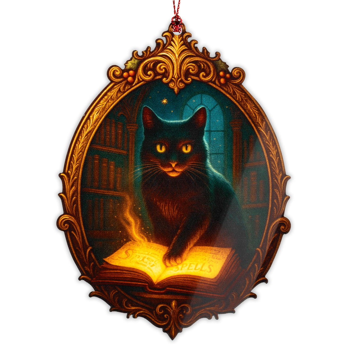 RUSATEN Blackcatxmas 1 ornament product image