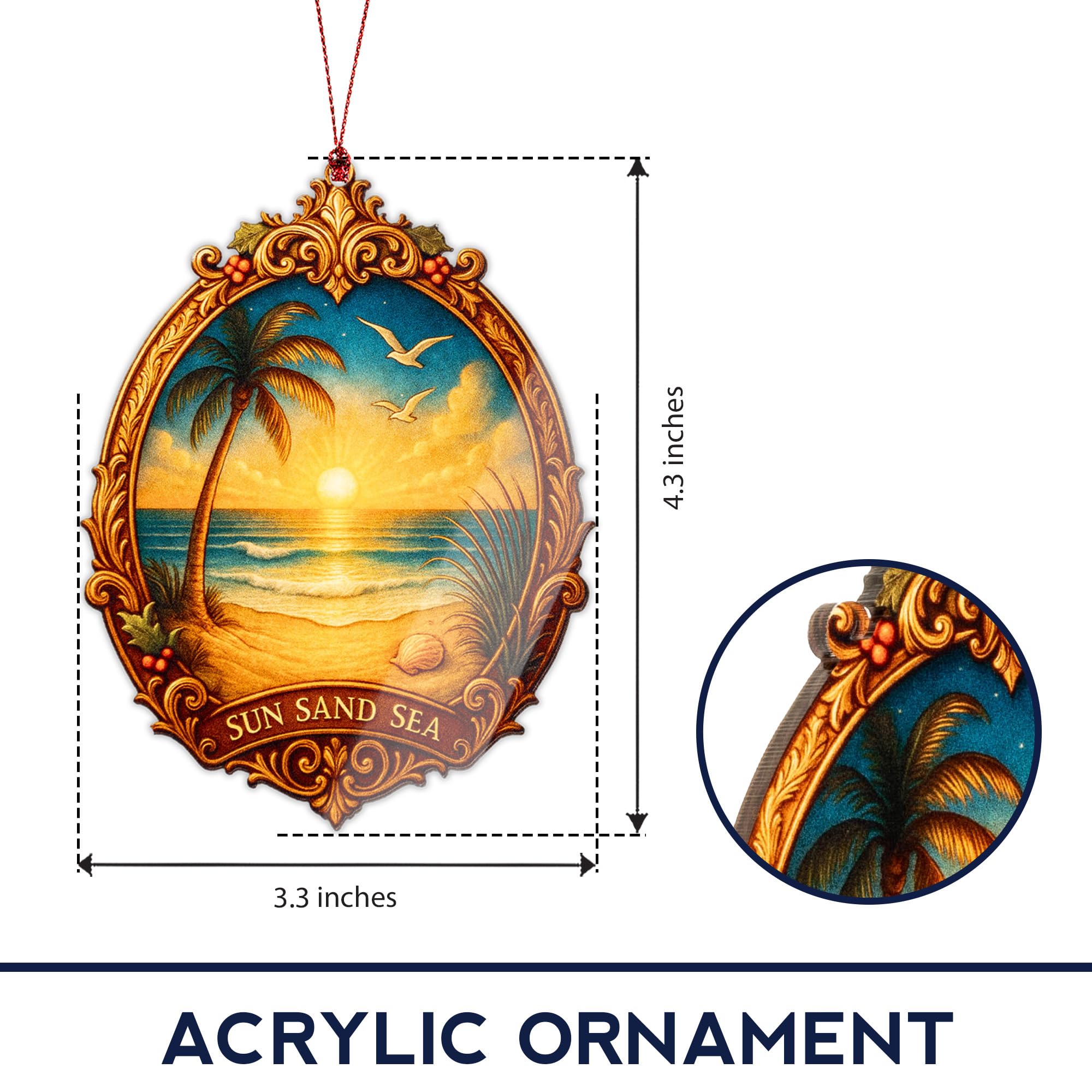 Coastal Christmas ornament by RUSATEN Beachxmas 1