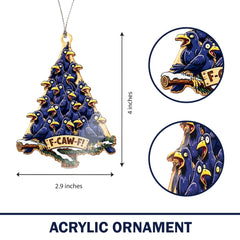 Crow tree design ornament for crow lovers by RUSATEN