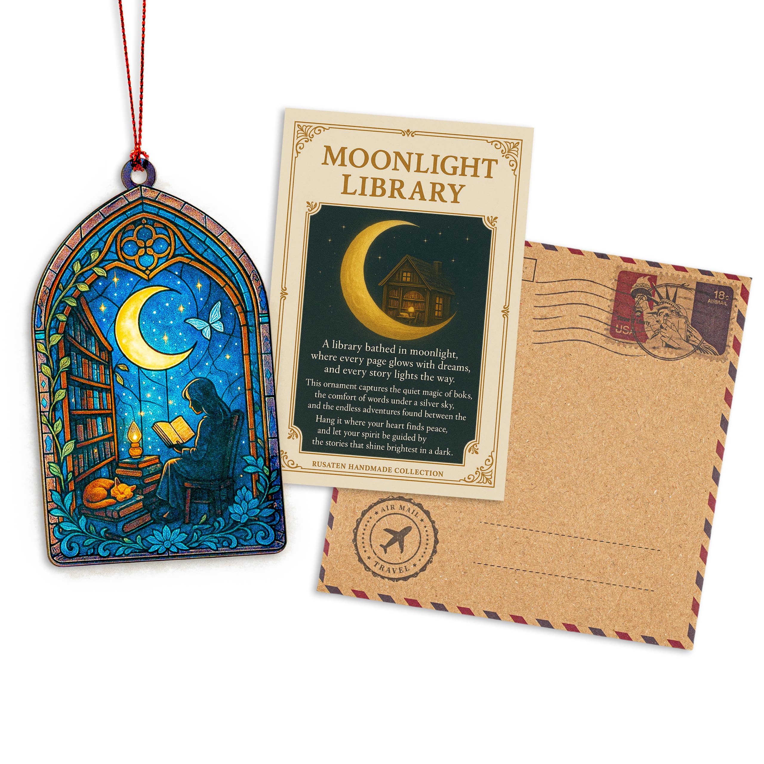 Kraft envelope and story card gift-ready packaging
