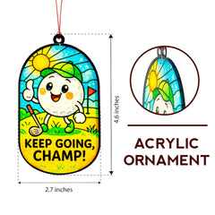 RUSATEN golf christmas ornament window suncatcher display