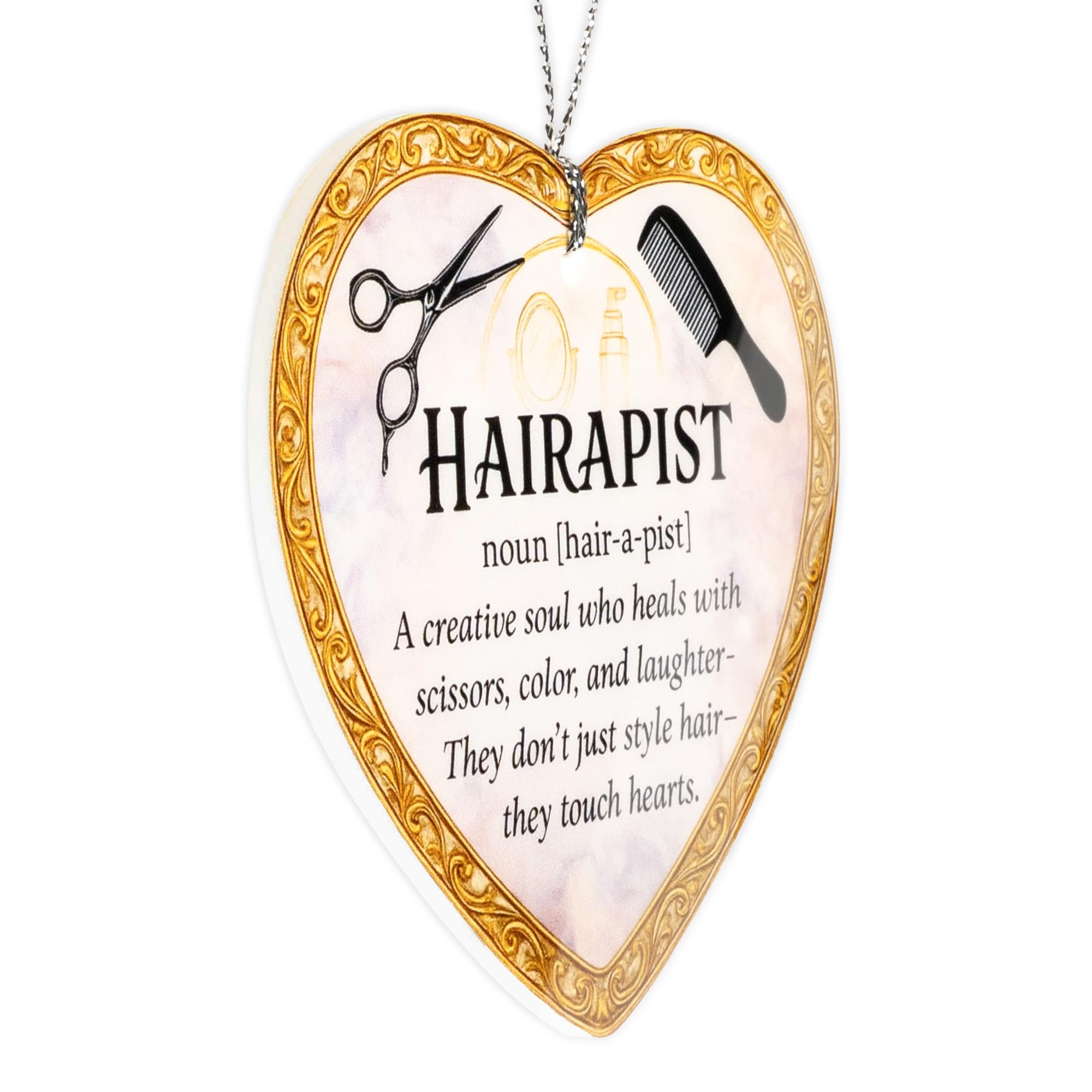 Hairdresser Christmas Ornament with vibrant colors