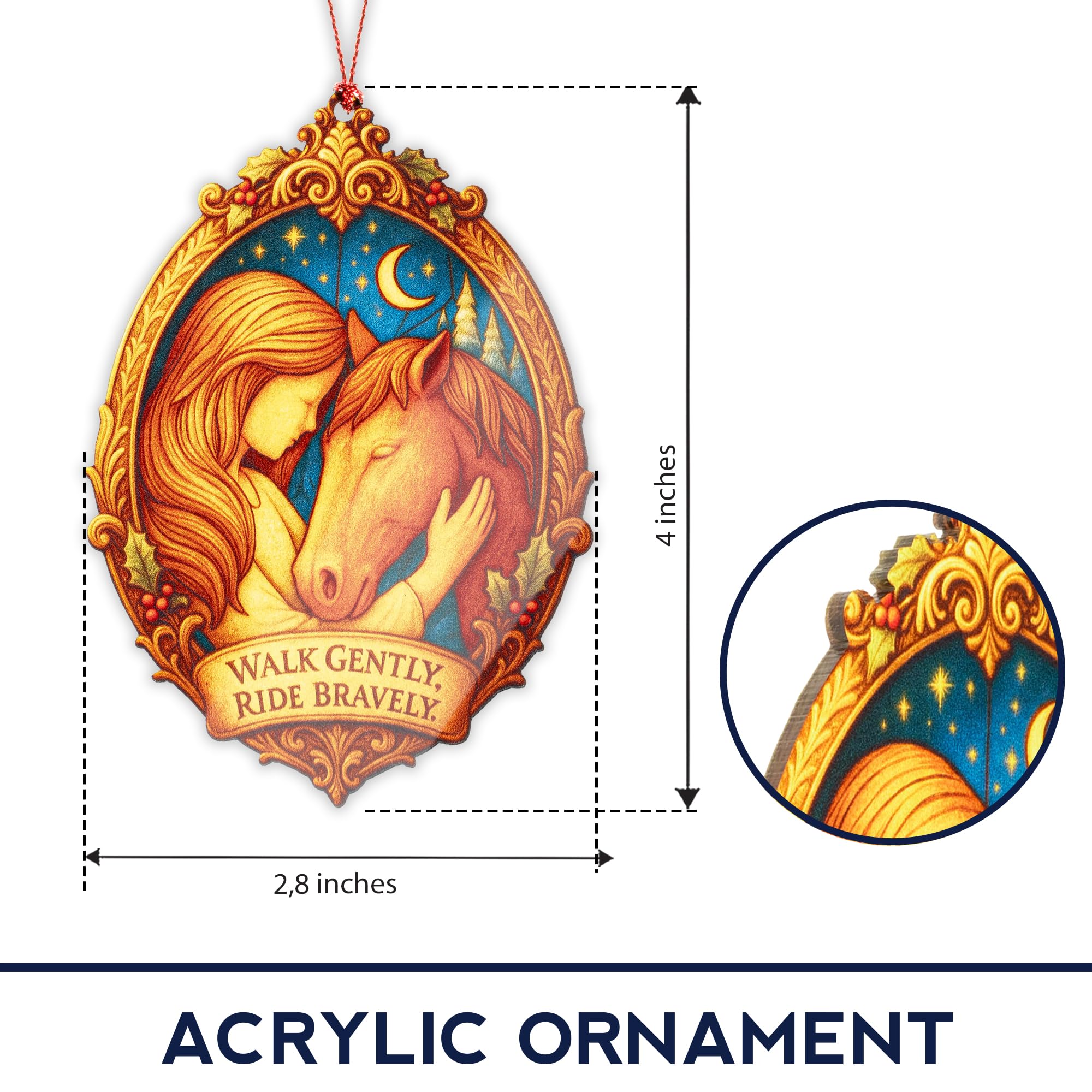 RUSATEN Horsexmas12 suncatcher ornament