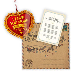 RUSATEN Love2 first Christmas together ornament close up